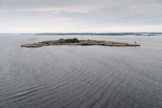 Skerry with a small lighthouse, Åland, Åland Islands, Finland
