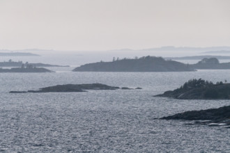 Wooded archipelago, Archipelago landscape, Rainy mood, Åland, Åland Islands, Finland