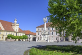 Trinity Column on the main square of Tvrda, Osijek, Osijek-Baranja County, Croatia
