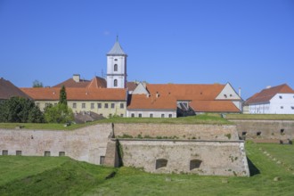 Fortress with church tower of, Tvrda, Osijek, Osijek-Baranja County, Croatia