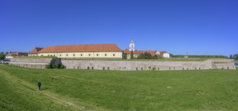 Fortress with church tower of, Tvrda, Osijek, Osijek-Baranja County, Croatia