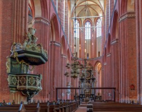 Cathedral inside Wismar Germany