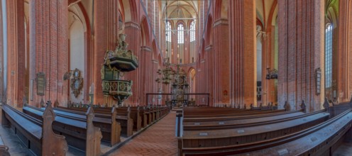 Wismar Cathedral Interior Panorama