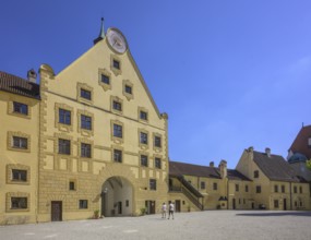 Inner courtyard of Trausnitz Castle, Landshut, Bavaria, Germany