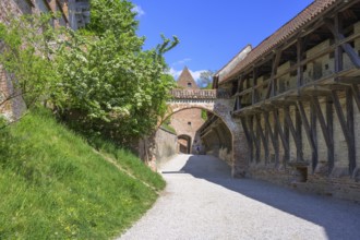 Walkway to Trausnitz Castle, Landshut, Bavaria, Germany