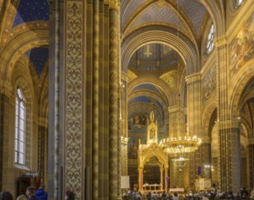 Interior view of the Cathedral of St Petra during a mass, Ðakovo, Osijek-Baranja County, Croatia