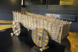 Reconstruction of a chariot, Museum of Vucedol Culture, Vukovar, Vukovar-Srijem County, Croatia
