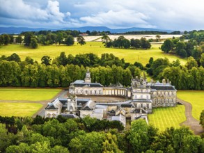 Hopetoun House from a drone, South Queensferry, Edinburgh, Scotland, United Kingdom