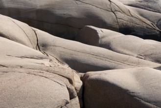 Bohus granite with cracks, coastal landscape, Ramsvik, Naturreservat Ramsviklandet, Bohuslän,