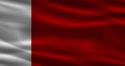 Dubai flag with fabric texture. Realistic flag of Dubai waving