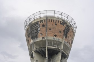 Water tower destroyed in the 1991 war, Vukovar, Vukovar-Srijem County, Croatia