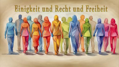 Symbolic image, freedom, individuality, group, humanity, freedom of the press, journalism,
