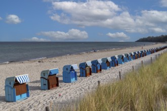 Baltic Sea beach with beach chairs Rerik Germany