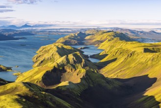 Lake Langisjor in the Icelandic highlands, Vatnajökull National Park, Iceland