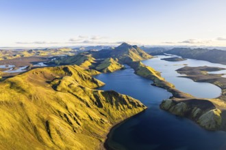 Lake Langisjor in the Icelandic highlands, Vatnajökull National Park, Iceland