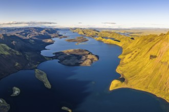 Lake Langisjor in the Icelandic highlands, Vatnajökull National Park, Iceland