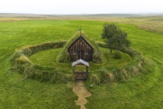 Grafarkirkja peat church, oldest church in Iceland, North Iceland, Iceland