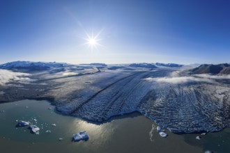 Glacier tongue of the Vatnajökull glacier, Vatnajökull National Park, South Iceland, Iceland