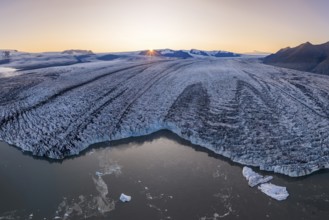Glacier tongue of the Vatnajökull glacier, Vatnajökull National Park, South Iceland, Iceland