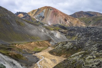 Rhyolite mountains in Landmannalaugar, Fjallabak Nature Reserve, Icelandic Highlands, Iceland