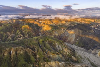 Rhyolite mountains in Landmannalaugar, Fjallabak Nature Reserve, Icelandic Highlands, Iceland