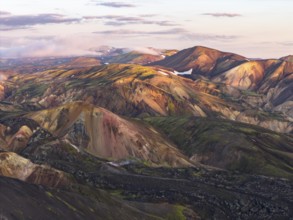 Rhyolite mountains in Landmannalaugar, Fjallabak Nature Reserve, Icelandic Highlands, Iceland