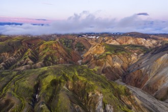 Rhyolite mountains in Landmannalaugar, Fjallabak Nature Reserve, Icelandic Highlands, Iceland