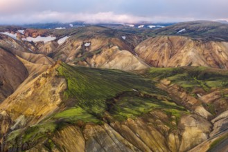 Rhyolite mountains in Landmannalaugar, Fjallabak Nature Reserve, Icelandic Highlands, Iceland