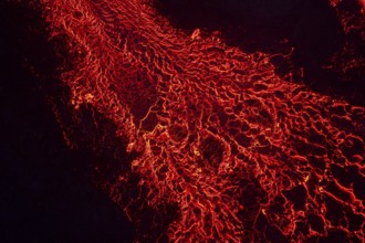 Volcanic eruption, lava details, Sundhnúkur crater chain, near Grindavik, Reykjanes Peninsula,