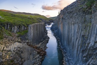 Studlagil Basalt Canyon, gorge in the Jökuldalur Valley, East Iceland, Iceland