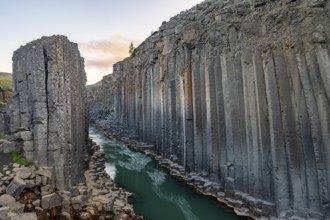 Studlagil Basalt Canyon, gorge in the Jökuldalur Valley, East Iceland, Iceland