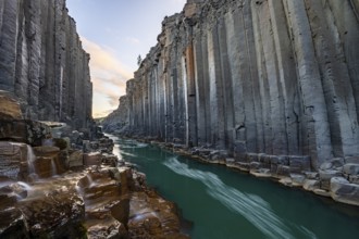 Studlagil Basalt Canyon, gorge in the Jökuldalur Valley, East Iceland, Iceland