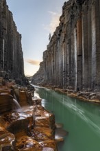 Studlagil Basalt Canyon, gorge in the Jökuldalur Valley, East Iceland, Iceland