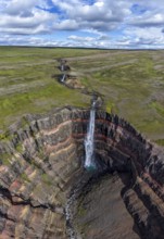 Hengifoss waterfall, East Iceland, Iceland