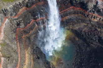 Hengifoss waterfall, East Iceland, Iceland