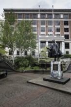 Statue of William H. Seward in front of the Capitol, Juneau, Alaska, USA