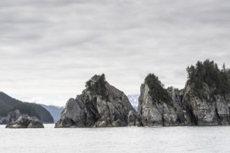 Rocks in the sea, Kenai Fjords National Park, Alaska, USA