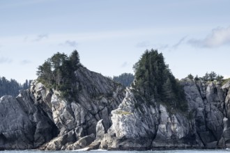 Rocks in the sea, Kenai Fjords National Park, Alaska, USA