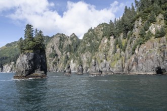 Rocks in the sea, Kenai Fjords National Park, Alaska, USA