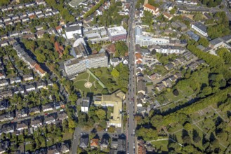 Aerial view, Johanniter-Kliniken Hamm Evangelisches Krankenhaus Hamm, Seniorencampus Baustelle mit