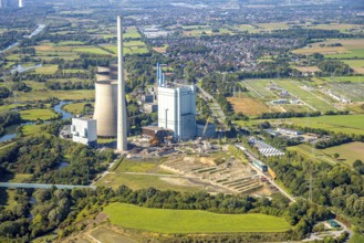 Aerial view, RWE Generation SE Gersteinwerk power plant, demolition work, Bockum-Hövel, Hamm, Ruhr