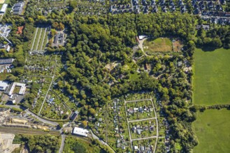Aerial view, Hamm im Wald zoo, KGV Kleingartenverein Bahn-Landwirtschaft Essen e.V., centre, Hamm,