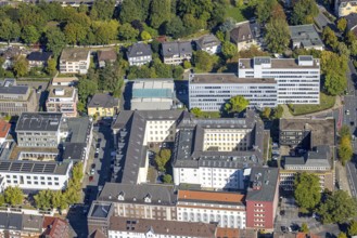 Aerial view, tax office, local court and employment agency, centre, Hamm, Ruhr area, North