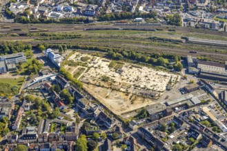 Aerial view, construction area WDI Westfälische Drahtindustrie between Wilhelmstraße and