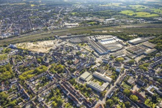 Aerial view, construction area WDI Westfälische Drahtindustrie between Wilhelmstraße and