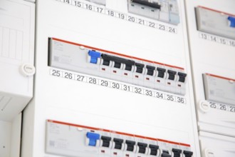 Switch cabinet or distribution box in a new residential building