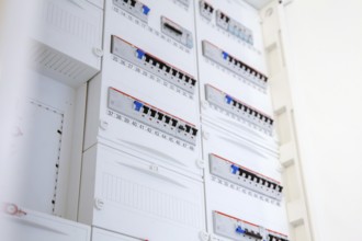 Switch cabinet or distribution box in a new residential building