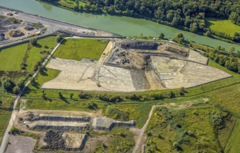 Aerial view, construction site between Geithe and Siegenbeckstraße, deconstruction at the harbour