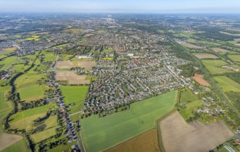 Aerial view, residential area, local view, Werries district, distant view, Uentrop, Hamm, Ruhr