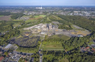 Aerial view, CreativRevier Hamm, former Ost Heinrich Robert mine with hammerhead tower, Humbert
